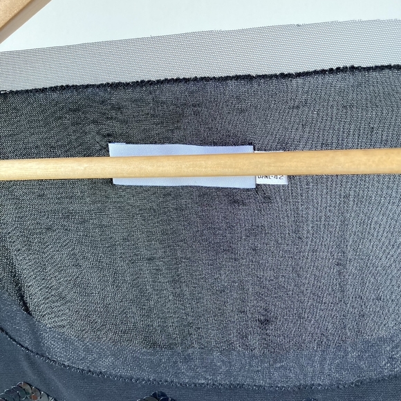 Pre-loved designer Luis Civit Women's Black Sequins Mesh Blouse UK Size 16 - Picture 14 of 17